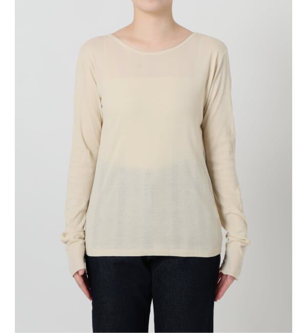 SLOBE IENA「《追加》miller SLOBE別注 SHEER RIB クルーネック」|Tシャツ・カットソー|