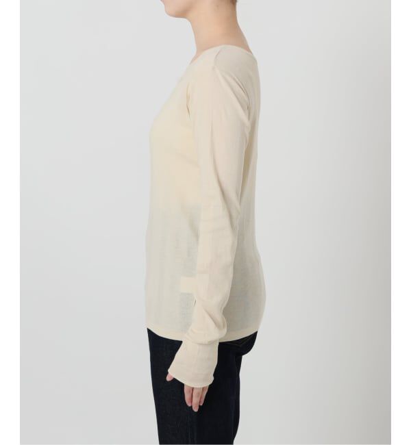 SLOBE IENA「《追加》miller SLOBE別注 SHEER RIB クルーネック」|Tシャツ・カットソー|