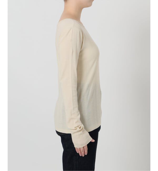 SLOBE IENA「《追加》miller SLOBE別注 SHEER RIB クルーネック」|Tシャツ・カットソー|