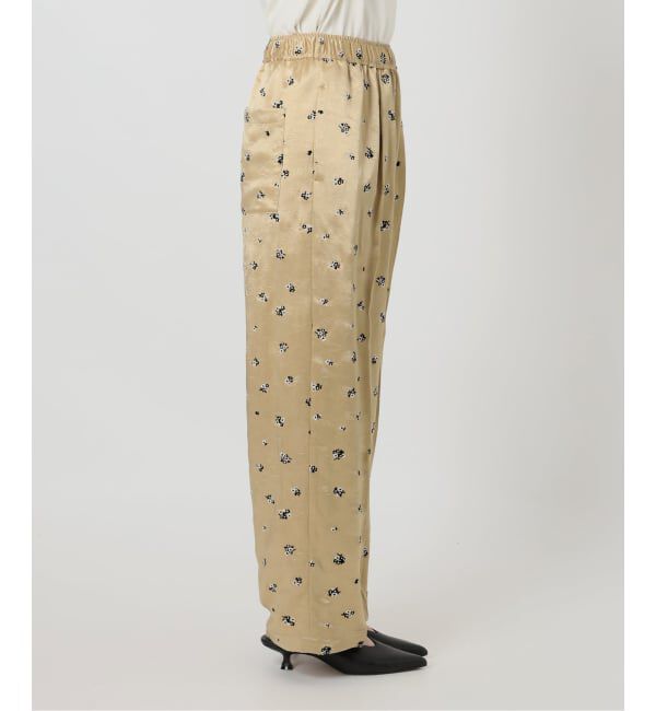 SLOBE IENA「《予約》flower刺繍サテンイージーパンツ」|その他|