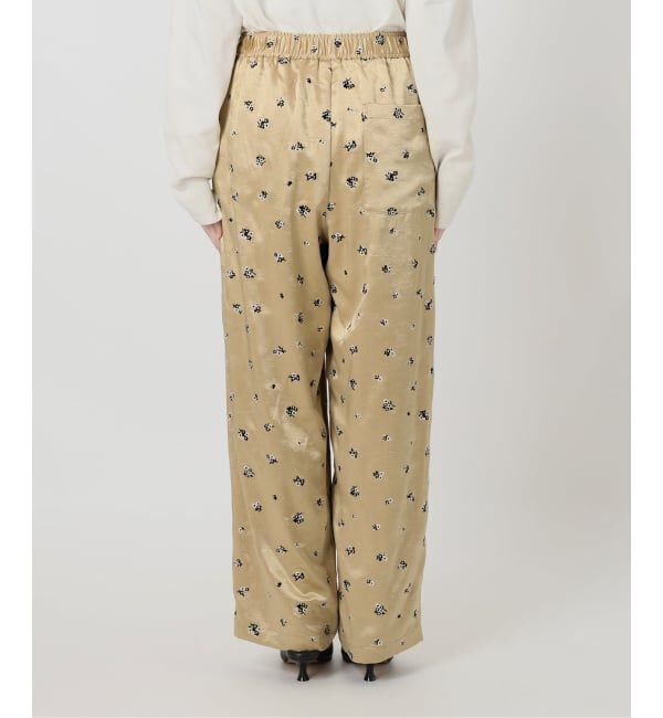 SLOBE IENA「《予約》flower刺繍サテンイージーパンツ」|その他|