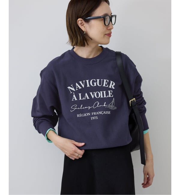 SLOBE IENA「《セットアップ対応可/予約》Clubロゴスウェット」|スウェット・ジャージ|ネイビー