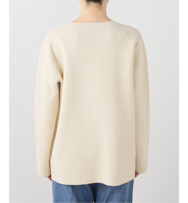 SLOBE IENA「ミラノリブVネックニットジャケット」|ノーカラージャケット|