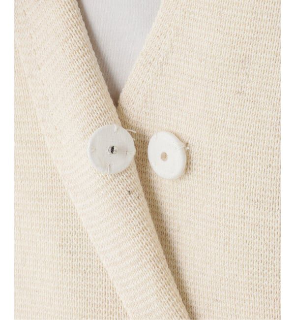 SLOBE IENA「ミラノリブVネックニットジャケット」|ノーカラージャケット|