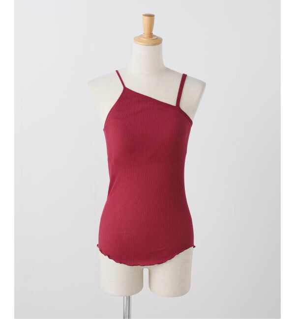 IENA LA BOUCLE「HAKUJI/ハクジ Twist cotton bra tank cami H232695」|Tシャツ・カットソー|レッド