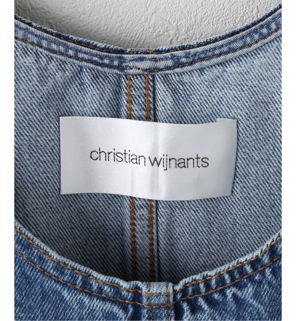 IENA LA BOUCLE「CHRISTIAN WIJNANTS/クリスチャンワイナンツ CW TRALOS DENIM TOPS 8649  BLUE DEN」|タンクトップ|