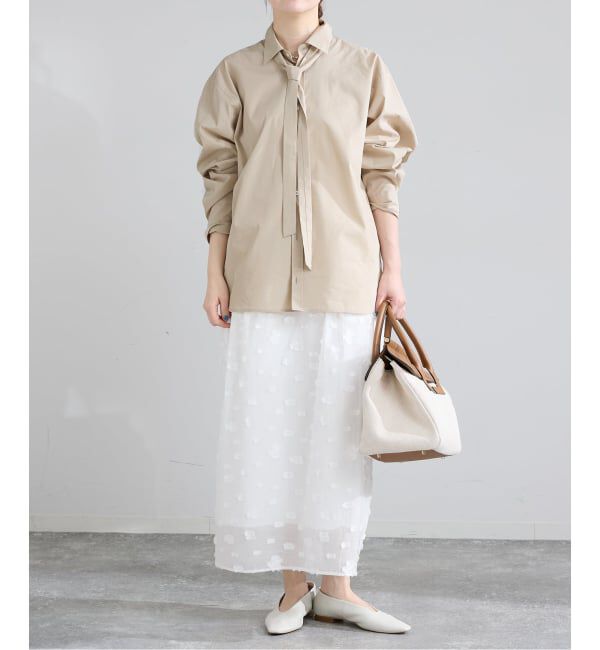 IENA「T/C タイ付きプレーンシャツ」|シャツ・ブラウス|