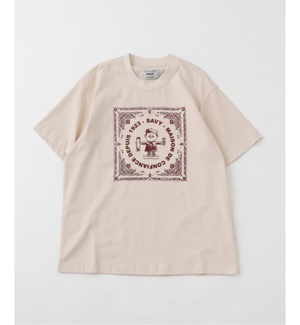EDIFICE「GIFT SHOP (ギフトショップ) 別注 Savy T shirt Bandana」|Tシャツ・カットソー|ボルドー