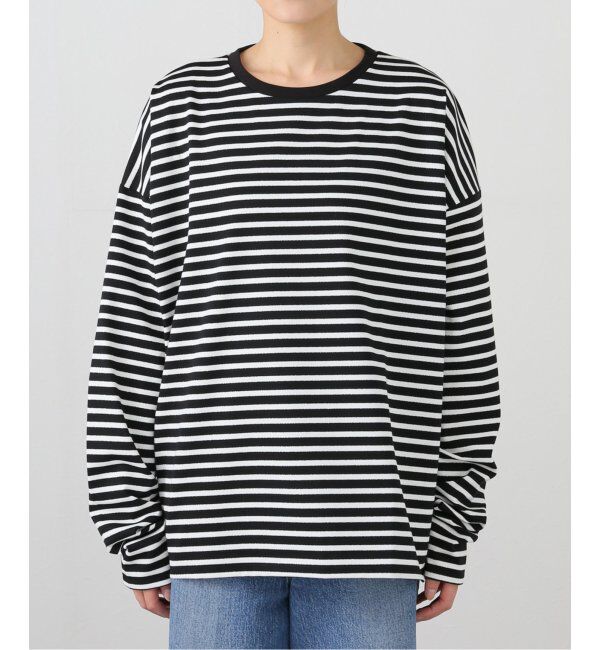 journal standard luxe「ラメボーダー クルーネックBigプルオーバー」|Tシャツ・カットソー|