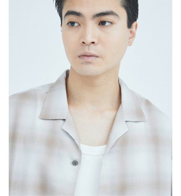 J.S.Homestead「J.S.Homestead / リラックス オンブレ オープン カラー シャツ」|シャツ・ブラウス|