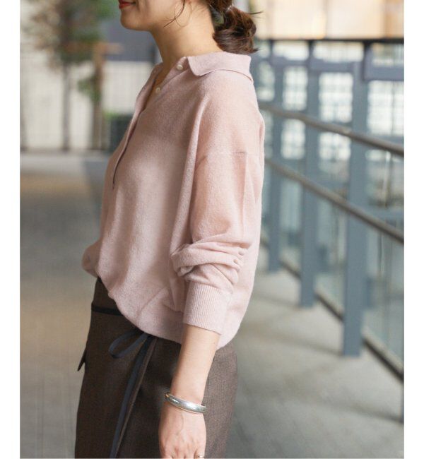 JOURNAL STANDARD「シアーアルパカMIXニットポロ シャツ」|ニット・セーター|