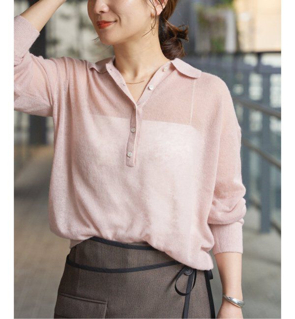 JOURNAL STANDARD「シアーアルパカMIXニットポロ シャツ」|ニット・セーター|