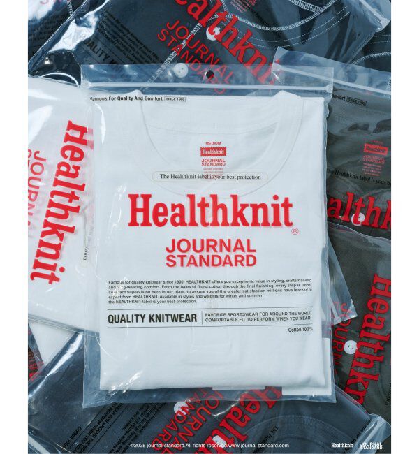 JOURNAL STANDARD「Healthknit / ヘルスニット 別注 ヘンリー ネック Tシャツ」|Tシャツ・カットソー|
