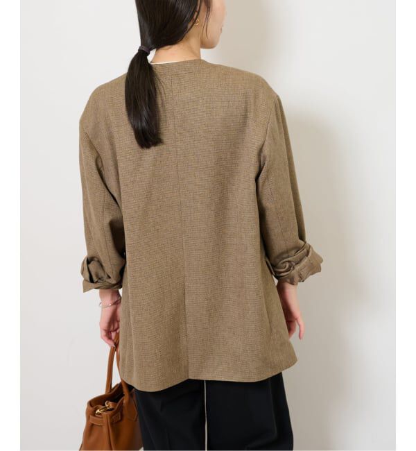 JOURNAL STANDARD relume「メランジノーカラーダブルジャケット」|ノーカラージャケット|