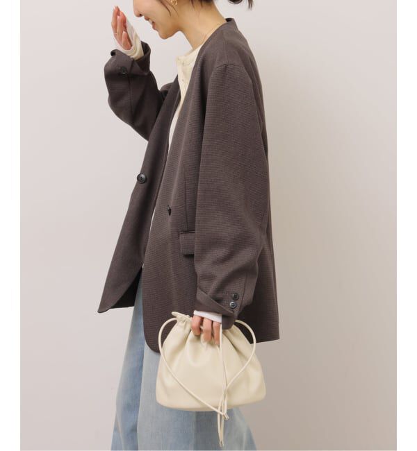 JOURNAL STANDARD relume「メランジノーカラーダブルジャケット」|ノーカラージャケット|