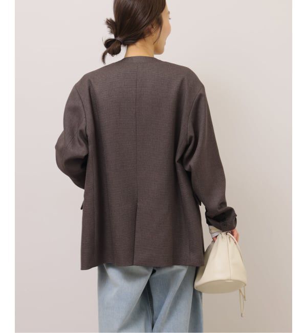 JOURNAL STANDARD relume「メランジノーカラーダブルジャケット」|ノーカラージャケット|