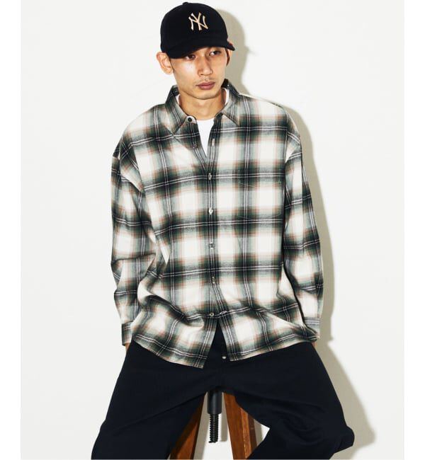 JOURNAL STANDARD「STILL AUTHENTIC / スティルオーセンティック ネル レギュラーカラーシャツ」|シャツ・ブラウス|ネイビー A