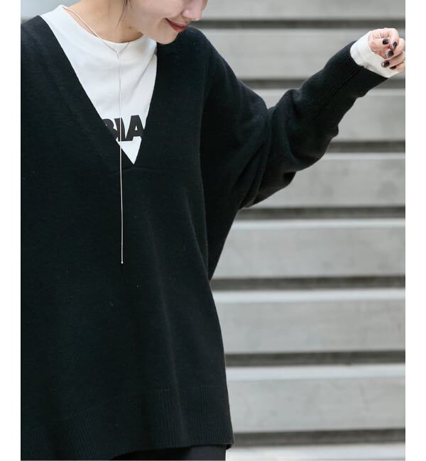 JOURNAL STANDARD「《追加2》MUSIC DEEP V ルーズプルオーバー」|ニット・セーター|