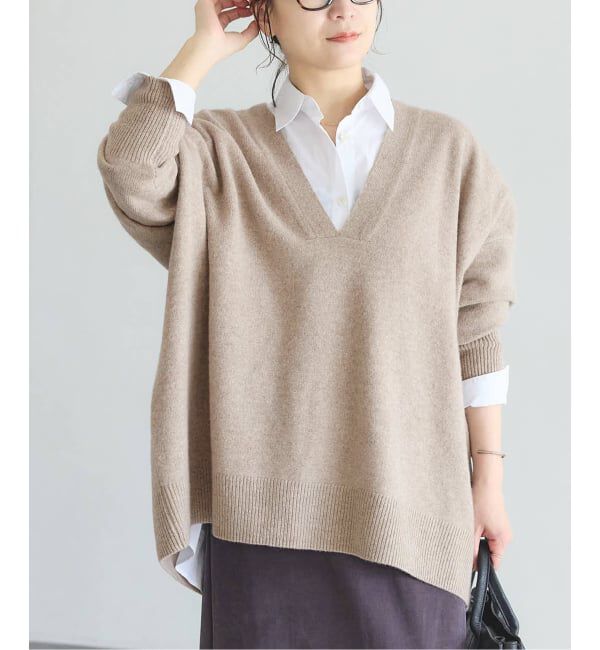 JOURNAL STANDARD「《追加2》MUSIC DEEP V ルーズプルオーバー」|ニット・セーター|