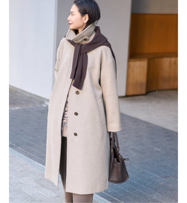 JOURNAL STANDARD「《追加2》スーパー140ビーバーステンカラーコート」|ステンカラーコート|ベージュ A