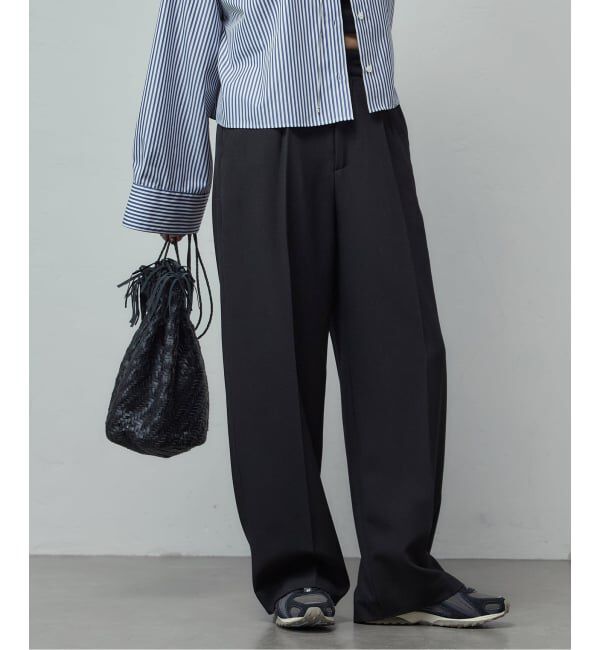 JOURNAL STANDARD「《追加3》ウールライクストレッチスラックス」|スラックス|ブラック