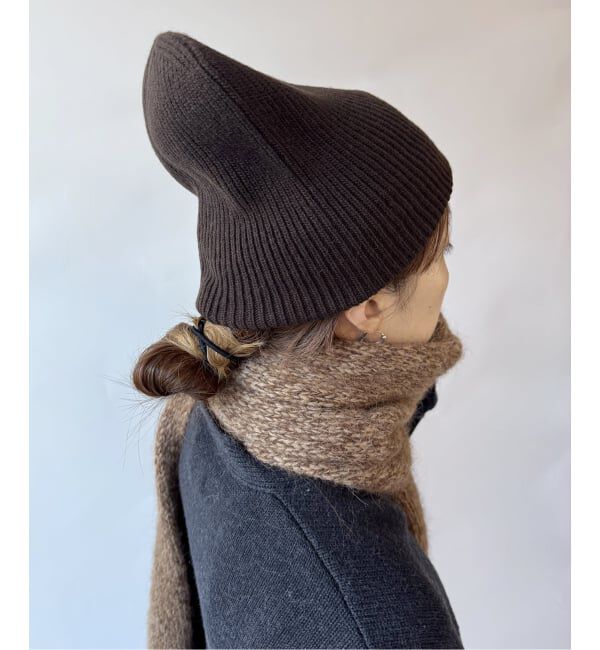 journal standard luxe「【ARMEN】WOOL/CASHMERE 1*1 RIB STITCH WATCH」|ニット帽|ブラウン