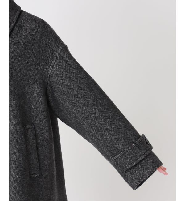 JOURNAL STANDARD「MANTECO ヘリンボン フレアバルカラーコート」|ステンカラーコート|