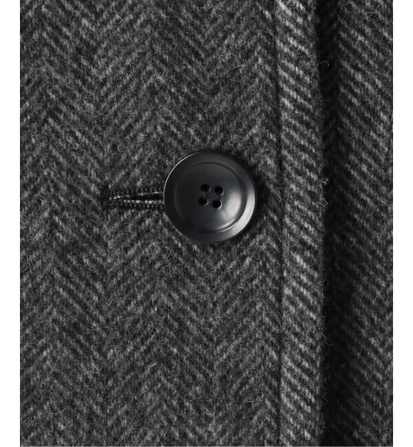 JOURNAL STANDARD「MANTECO ヘリンボン フレアバルカラーコート」|ステンカラーコート|