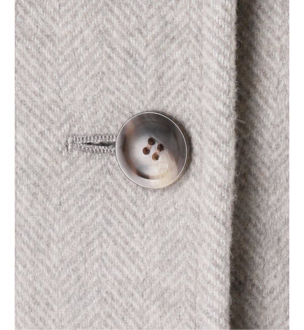 JOURNAL STANDARD「MANTECO ヘリンボン フレアバルカラーコート」|ステンカラーコート|