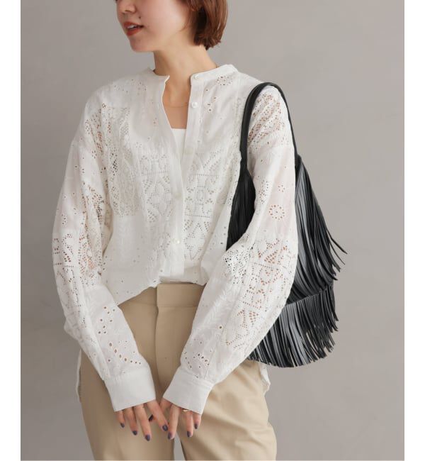 JOURNAL STANDARD relume「《追加 / 新色》パッチワークレースシャツ」|シャツ・ブラウス|ホワイト