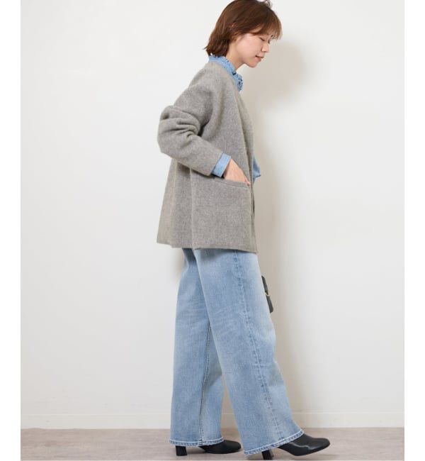 JOURNAL STANDARD relume「《追加3 / 新色》スタンドネックデニムフリルブラウス」|シャツ・ブラウス|