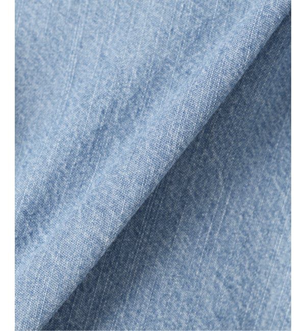 JOURNAL STANDARD relume「《追加3 / 新色》スタンドネックデニムフリルブラウス」|シャツ・ブラウス|