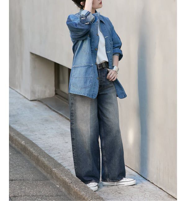 journal standard L'essage「《予約》【HAIKURE/ハイクル】BETHANY SHORT LENGTH INTENSE BLU　デニムパンツ」|デニム|