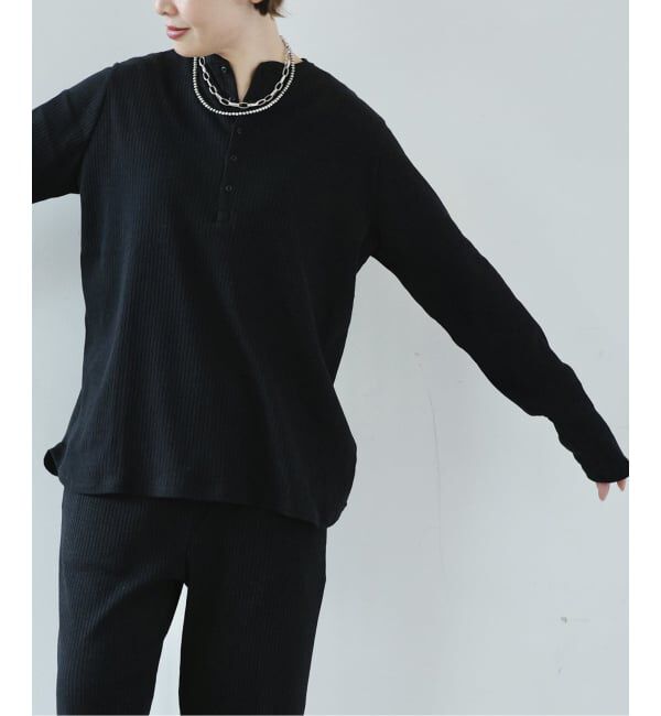 journal standard luxe「ランダムテレコ プルオーバー」|Tシャツ・カットソー|ブラック