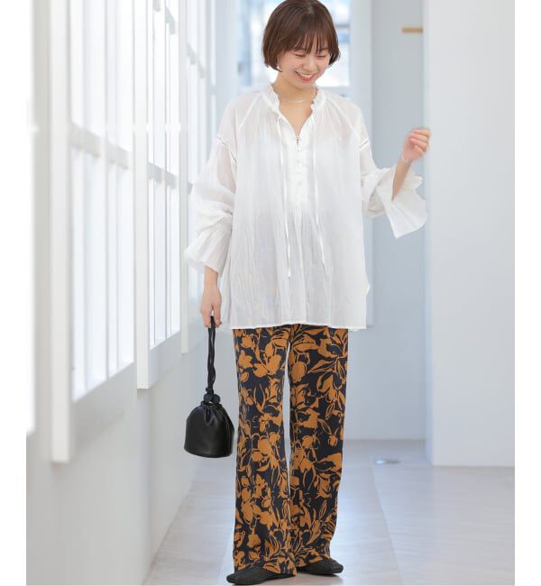 JOURNAL STANDARD relume「《予約》［26SS新作］バイカラーリーフプリントパンツ」|その他|