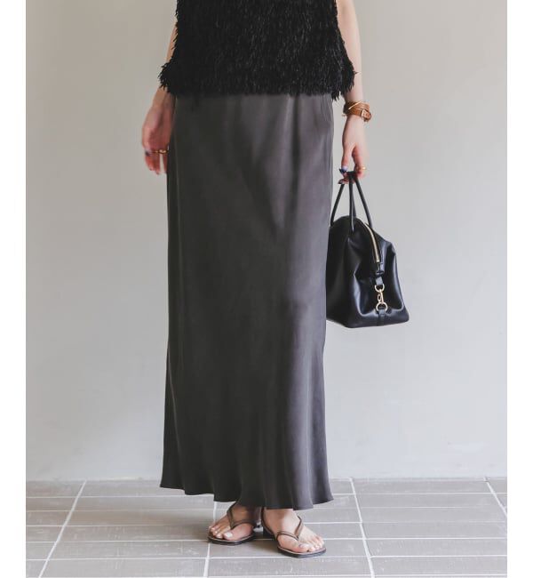 NOBLE「《追加3》キュプラナローAラインスカート」|スカート|