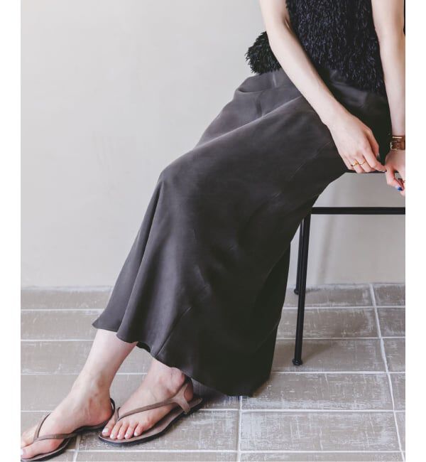 NOBLE「《追加3》キュプラナローAラインスカート」|スカート|