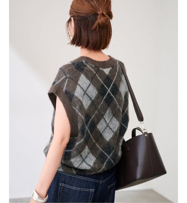 FRAMeWORK「アーガイルベスト」|ベスト・ジレ|