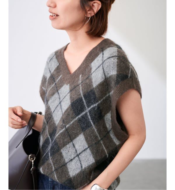 FRAMeWORK「アーガイルベスト」|ベスト・ジレ|