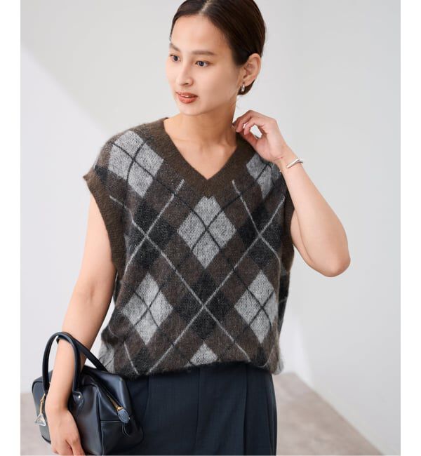 FRAMeWORK「アーガイルベスト」|ベスト・ジレ|