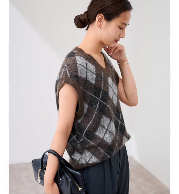 FRAMeWORK「アーガイルベスト」|ベスト・ジレ|