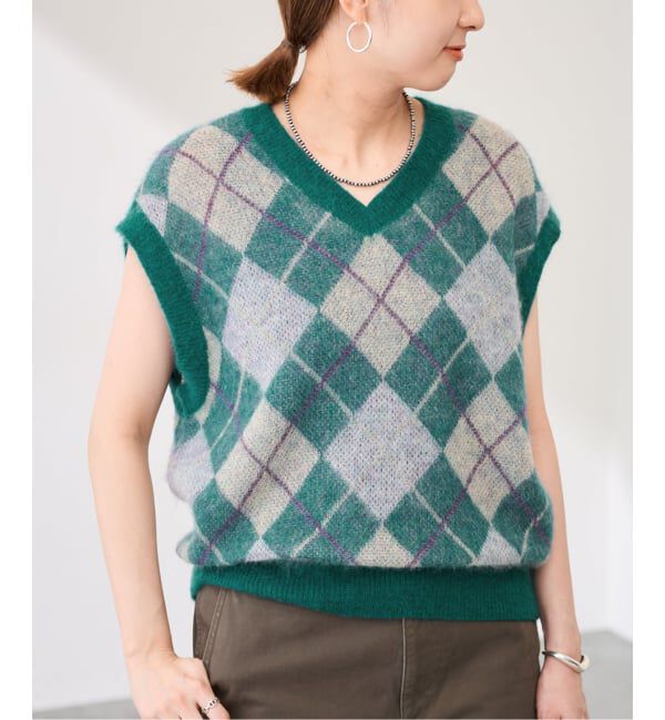 FRAMeWORK「アーガイルベスト」|ベスト・ジレ|