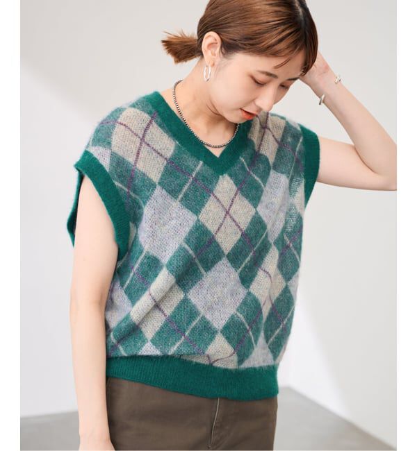 FRAMeWORK「アーガイルベスト」|ベスト・ジレ|