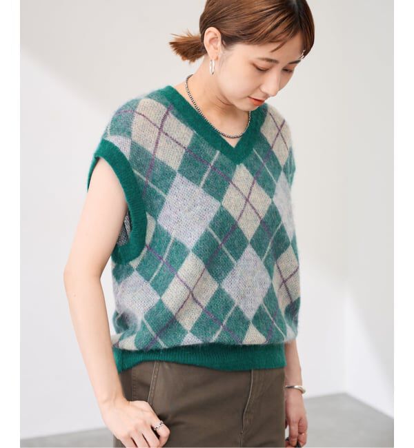FRAMeWORK「アーガイルベスト」|ベスト・ジレ|