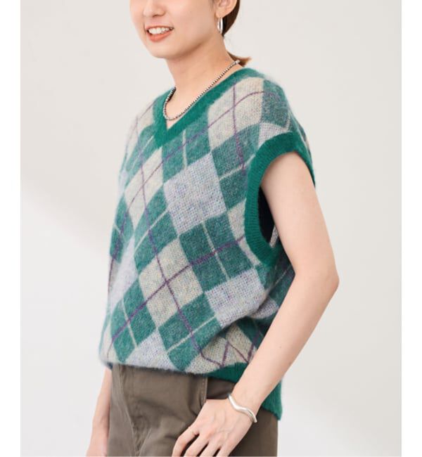 FRAMeWORK「アーガイルベスト」|ベスト・ジレ|