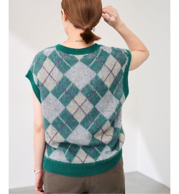 FRAMeWORK「アーガイルベスト」|ベスト・ジレ|