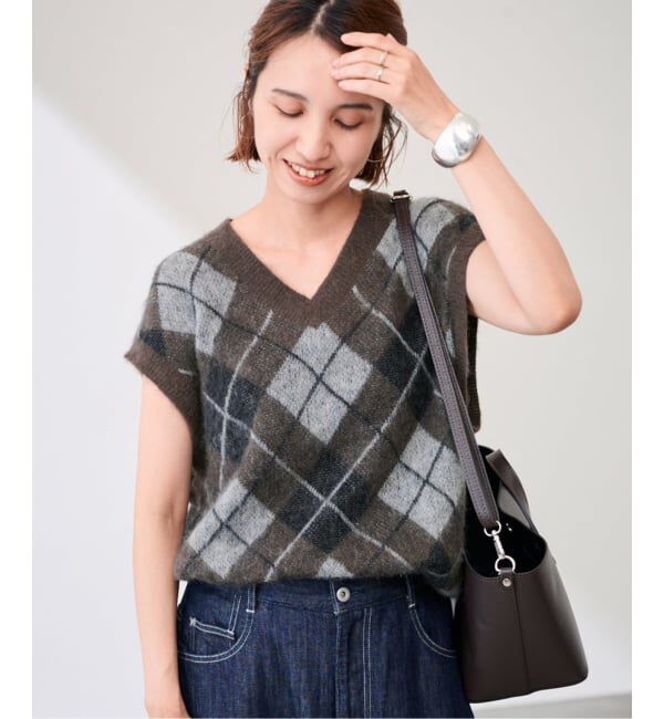 FRAMeWORK「アーガイルベスト」|ベスト・ジレ|