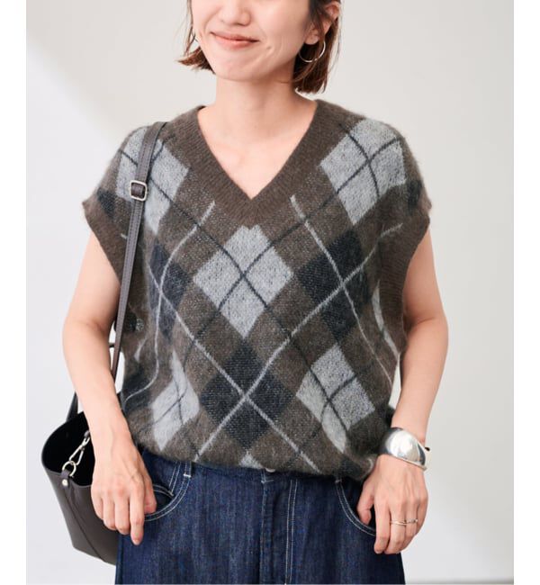 FRAMeWORK「アーガイルベスト」|ベスト・ジレ|
