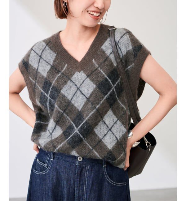 FRAMeWORK「アーガイルベスト」|ベスト・ジレ|