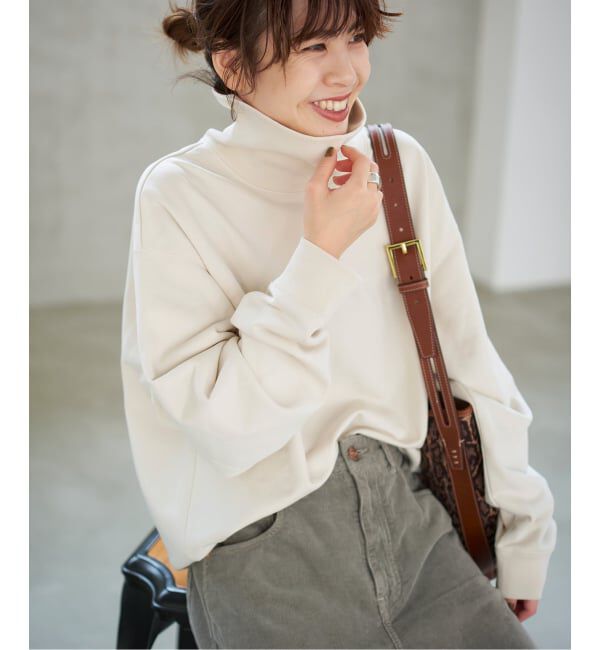 Spick and Span「《WEB限定 / 追加》裏毛ハイネックプルオーバー」|スウェット・ジャージ|